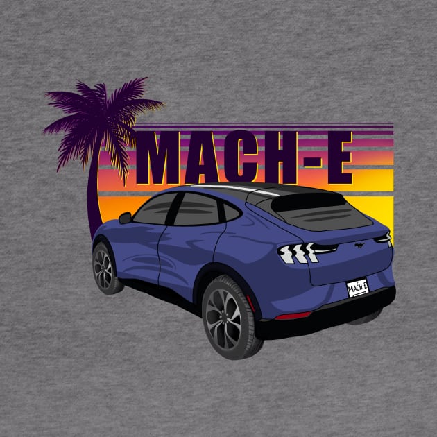 Sunset Mach-E in Infinite Blue by zealology